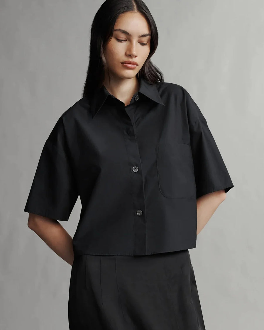 twp hazlewood top black on figure front