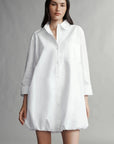 twp lunch at lou lou dress white on figure front