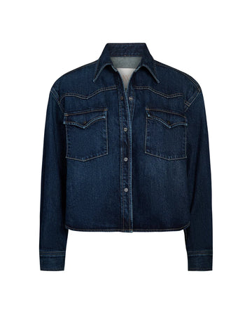 twp cropped og shirt dark was denim