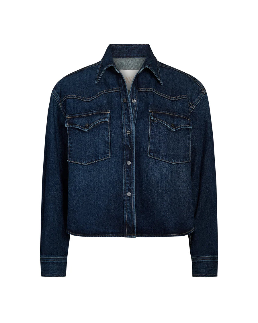 twp cropped og shirt dark was denim