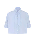 twp next ex shirt with tie baby blue