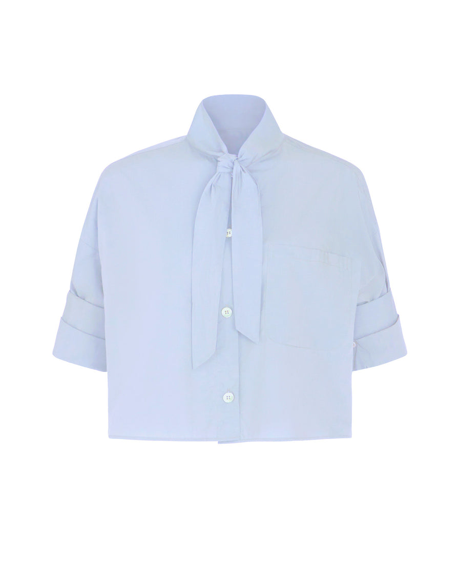 twp next ex shirt with tie baby blue