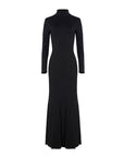 victor glemaud long sleeve mock neck gown black