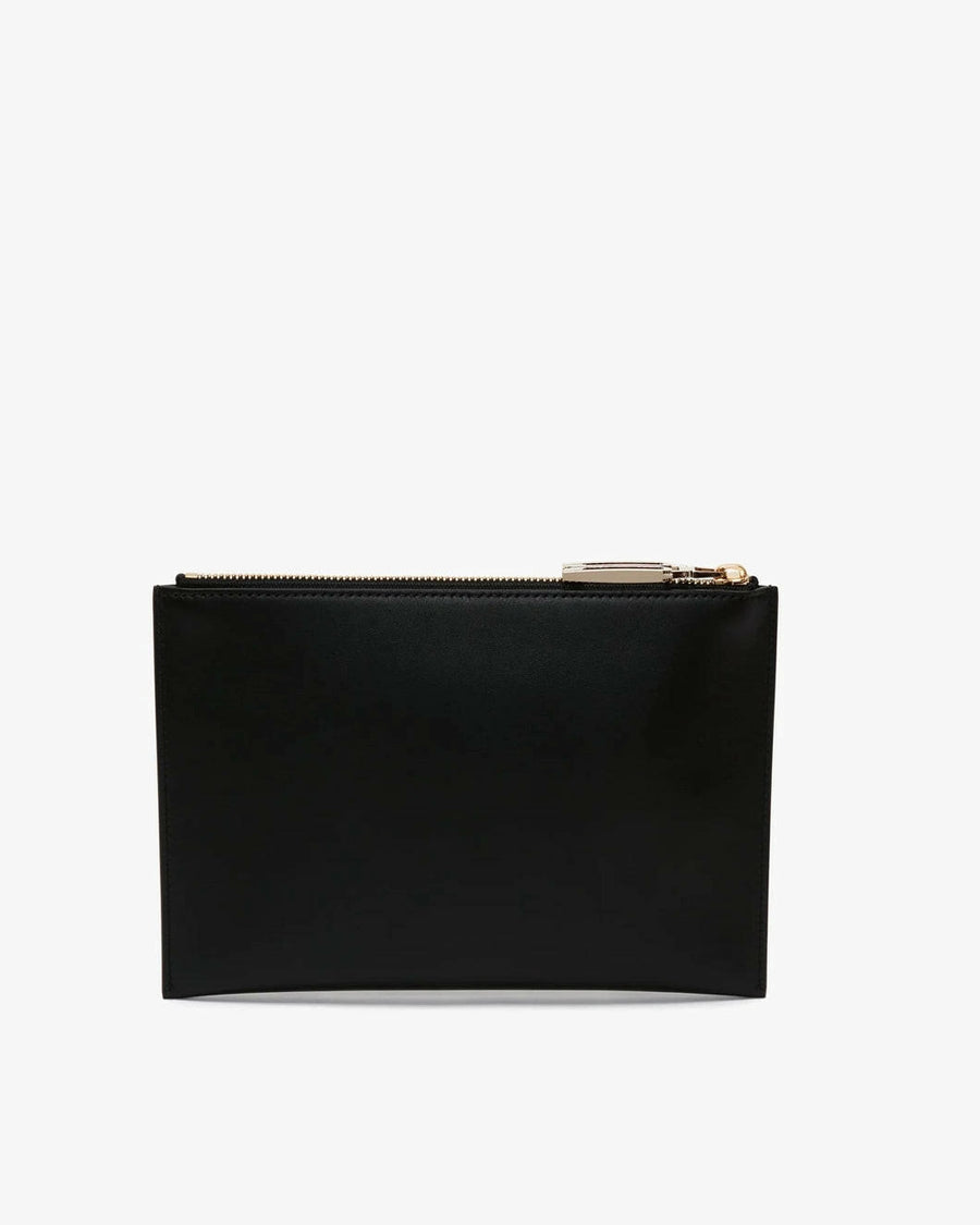 VICTORIA BECKHAM b frame pochette in black leather back