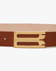 victoria beckham Jumbo BBuckle Belt tan detail