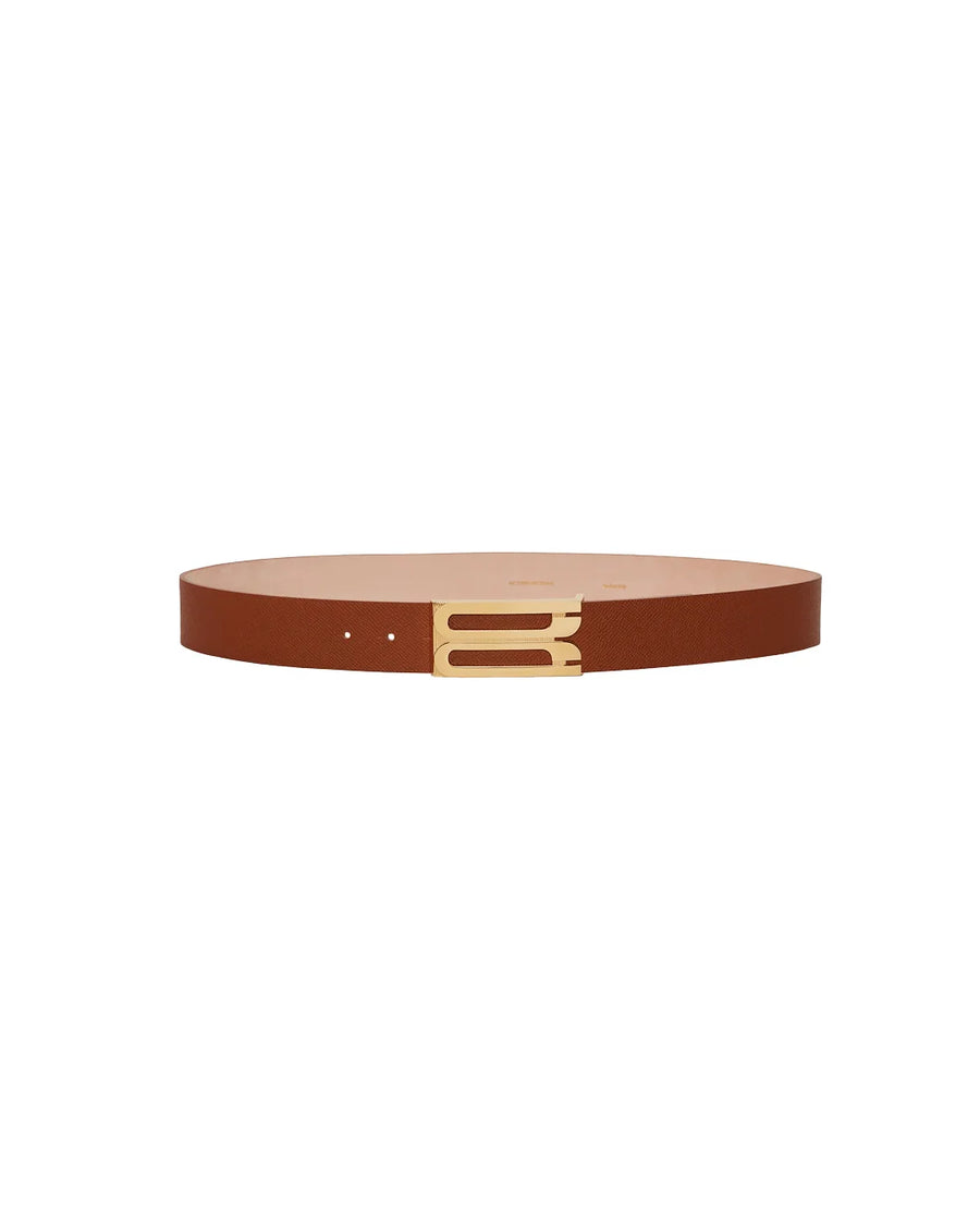 victoria beckham Jumbo BBuckle Belt tan