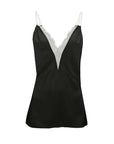 victoria beckham lace detail cami top black isolated