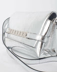 victoria beckham mini chain pouch silver detail