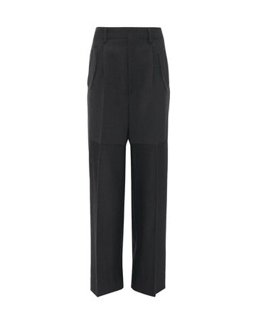 victoria beckham Pocket Detail Panelled Trouser charcoal