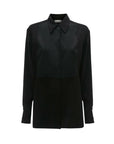 victoria beckham conrast bib shirt black isolated