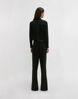 victoria beckham contrast bib shirt black on figure back