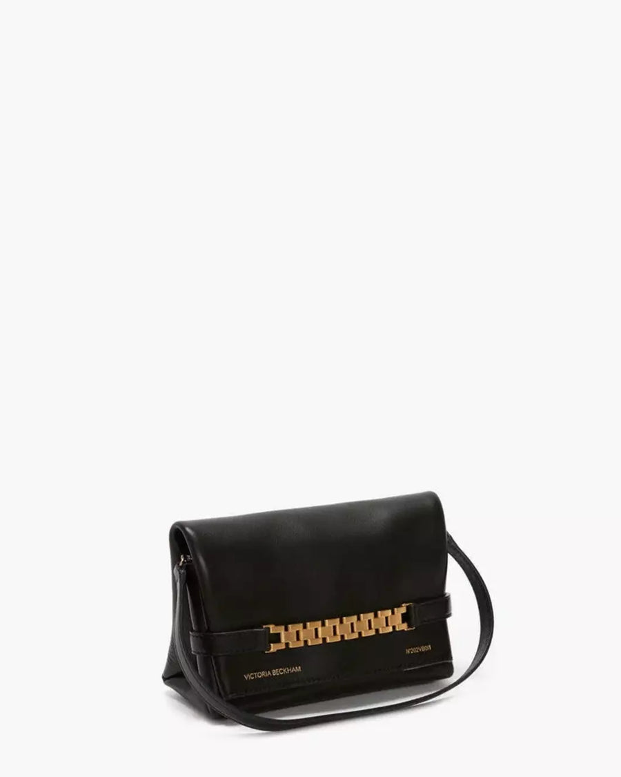 victoria beckham mini chain pouch black side