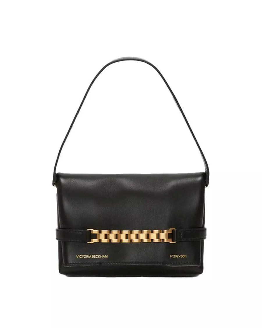 victoria beckham mini chain pouch black isolated