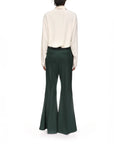 victoria beckham ruffle detail blouse ivory on figure back