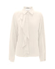 victoria beckham ruffle detail blouse ivory