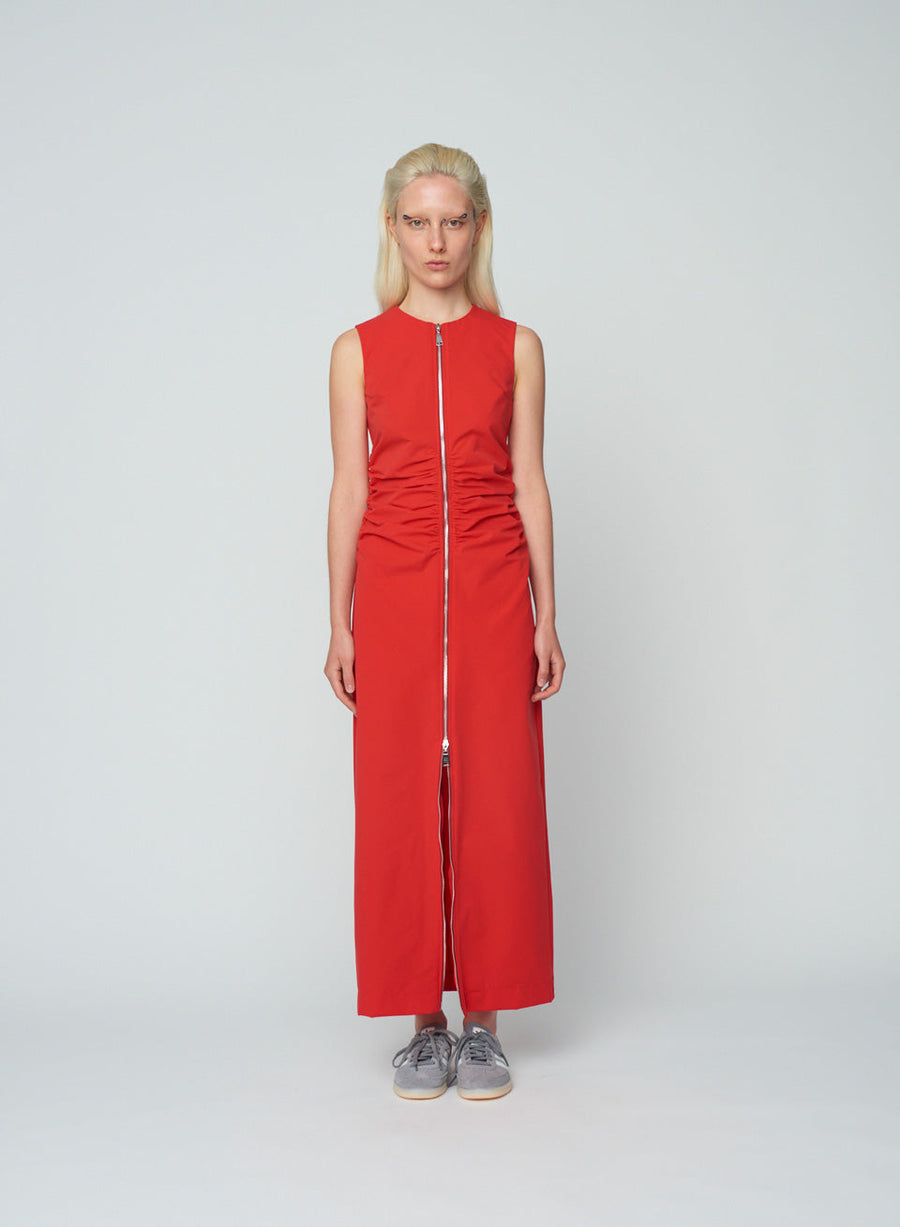 wynn hamlyn zipper sleeveless dress red figure front