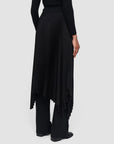 joseph knit weave plisse ade skirt black on figure back