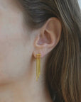 maggoosh tiny dancer mini earrings gold on figure