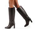 marion parke dolly 85 tall black heeled boot on figure