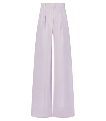 matthew bruch wide leg pleated pant lavender front