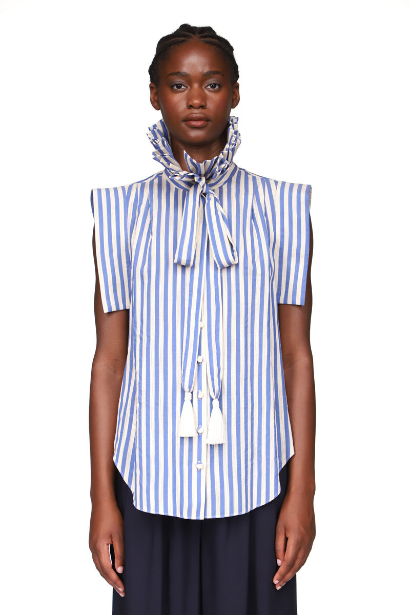 prune goldschmidt tint sleeve and romantic collar shirt top 700 majorelle figure front 
