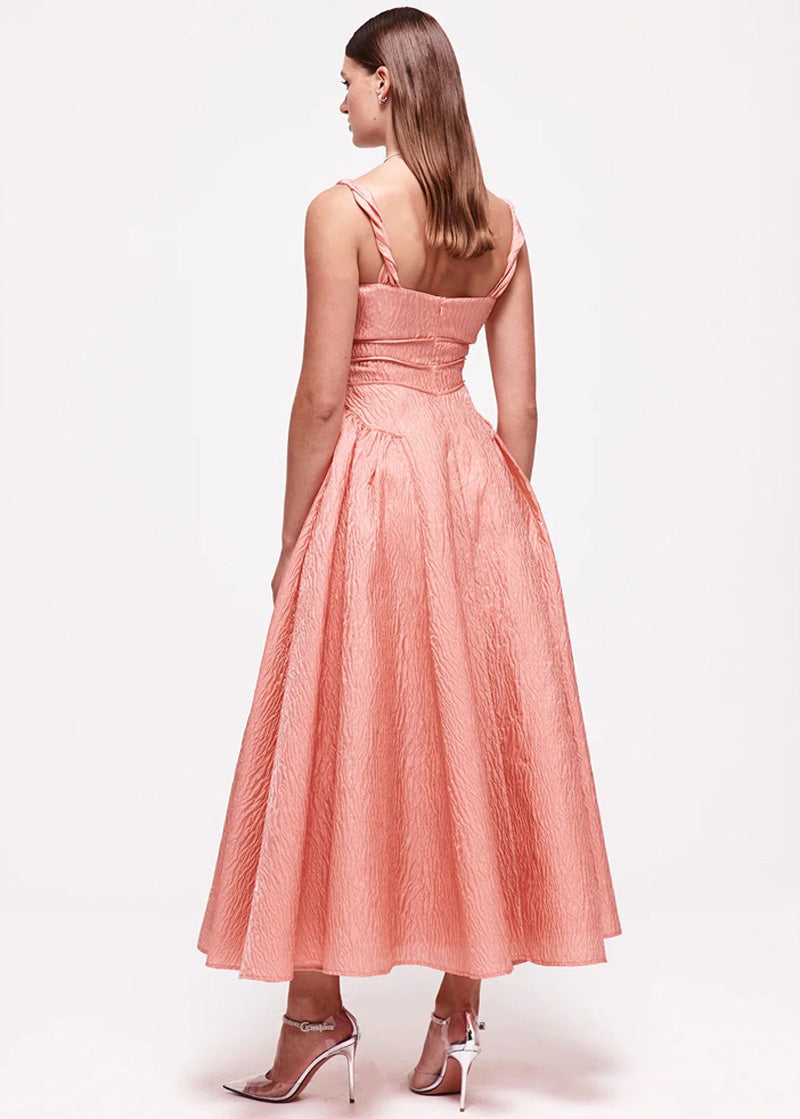 rachel gilbert sophy strap dress pink figure back