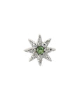 roxanne first diamond and green garnet cosmic star stud