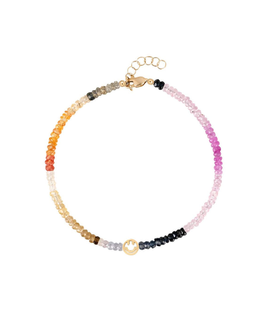 roxanne first smiley rainbow sapphire beaded bracelet