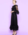 the vampire's wife the floating fire dress black on figure side